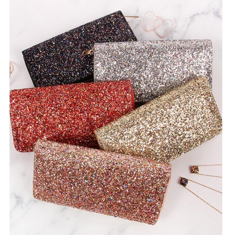 Silver glitter zip around wallet - Picture 5 of 7